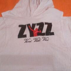 【直接引取り限定】ZYZZ■フィットネスパーカ■ストリンガー■ホワイトM■筋トレジム■ボディビル■タンクトップメンズ夏服夏物■配送不可の画像