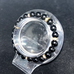 ブラックオニキス8mmブレスレット☪️15.5cmの画像