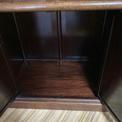 木彫 茶棚 違い棚 透かし彫り 飾り棚 木製の画像