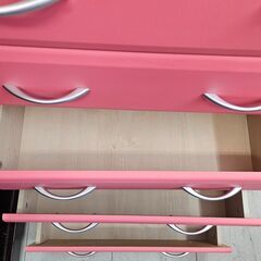 【ジャングルジャングル堺初芝店】　5段チェスト　ピンク　堺市（東区　西区　北区　南区　堺区　美原区）高石市　泉大津市　忠岡町　和泉市　松原市　大阪狭山市の画像