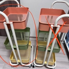 コストコ　キッチンワゴン　パステルカラー　3色　トロリーワゴン　②の画像