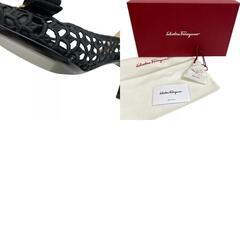 サルヴァトーレフェラガモ Salvatore Ferragamo 23 パンプス ヴァラ金具　レース ブラックの画像