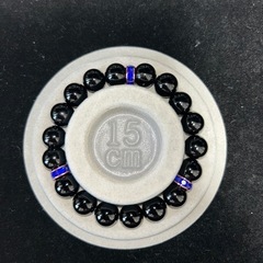 ブラックオニキス10mmブレスレット☪️15.5cmの画像