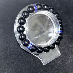 ブラックオニキス10mmブレスレット☪️15.5cmの画像