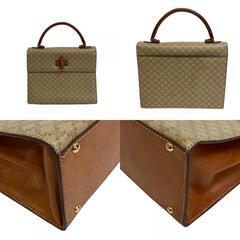 セリーヌ CELINE ハンドバッグ マカダム ターンロック 2way ショルダー ベージュの画像
