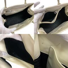 プラダ PRADA ハンドバッグ ダイアグラム ショルダーバッグ 1BA165 ホワイトの画像