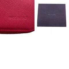 プラダ PRADA 二つ折り財布 サフィアーノ ジップウォレット ラウンドファスナー M605 ピンクの画像