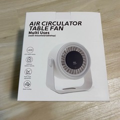 iKristin 卓上扇風機 5段階風量調節 充電式扇風機 3000mAh 大容量 USB扇風機 強力風量 110°角度調節 LEDディスプレイ付き 壁掛け 屋外/オフィス/家庭/学校/キッチン/部屋用 (ホワイト)の画像