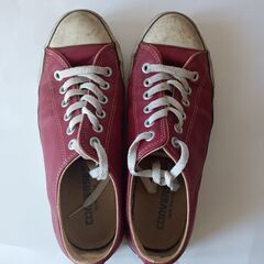 All✩Stars Convers 靴レザー 赤 (7)25.0の画像