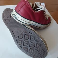 All✩Stars Convers 靴レザー 赤 (7)25.0の画像