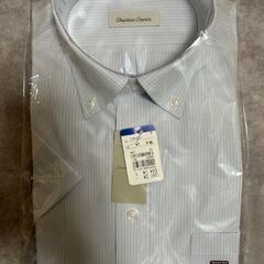 【半袖シャツ3枚セット】 無地、ストライプ L（41） 新品2枚と1回使用品1枚の画像