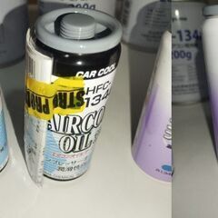 配達発送可能 お得セット エアコンガス　エアコンオイル　カーエアコン　車用　新品未使用の画像