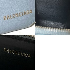 【未使用品】BALENCIAGA バレンシアガ ヴィル コインケース 小銭入れ ライトブルー系の画像
