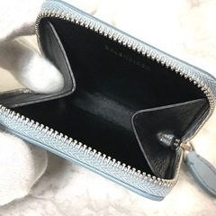 【未使用品】BALENCIAGA バレンシアガ ヴィル コインケース 小銭入れ ライトブルー系の画像