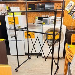 たてよこ伸縮 キャスター付き 物干しラック 折りたたみ 高さ113～165cm 横幅89～155cm★買取帝国 志木店の画像