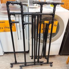 たてよこ伸縮 キャスター付き 物干しラック 折りたたみ 高さ113～165cm 横幅89～155cm★買取帝国 志木店の画像
