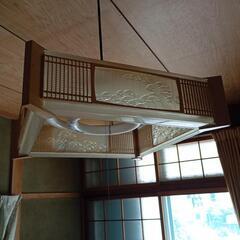 和風照明器具　蛍光灯の画像