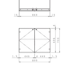 クリナップ吊り戸棚スウェードチャコール2個セットの画像