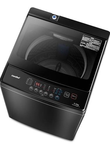 コンフィー(COMFEE') 洗濯機 6kg 透明ガラスドア　使用回数20回程度
