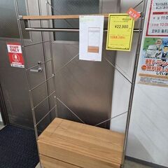 J8531【リユースのサカイ柏店】 ステンレスユニットシェルフ・オーク材・ワードローブセット 無印良品 クリーニング済　参考価格39,900円の画像