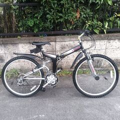★美品!!お届け可！★ 26インチ 折りたたみ自転車 マウンテンバイク X－action CXF-268SS 3✖6＝18段変速の画像