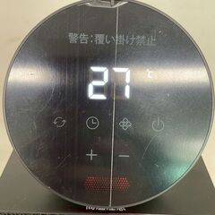 トヨバンク セラミックヒーター DH-QN12 ブラック 1200W 暖房機器 ハイグレードモデル 3段階調節 LEDタップパネル Y1905の画像