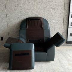 【美品】本革1掛けソファ カンディハウス レザーソファの画像