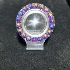シンセティックアメジスト10mmブレスレット☪️15.5cmの画像