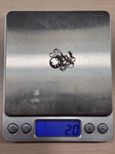 レディース 18KWG ネックレス 0.01ct  宝石店購入品