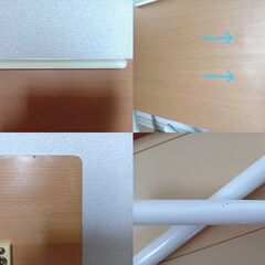 昇降式 折りたたみ式 サイドテーブル 6段階高さ/角度調節可 木目調の画像