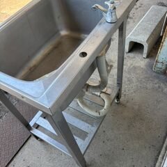 業務用 1槽シンク 一口蛇口付き 幅600×奥450×高さ800(mm) 一層シンクの画像