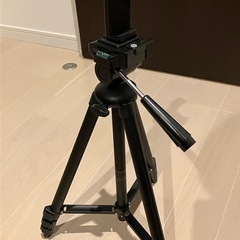 スマホ 三脚 W-312 ブラック 3WAY雲台　スマートフォンホルダーセット 袋付き の画像