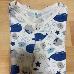 海の仲間たち柄　半袖カバーオール　ベビー服　70サイズの画像