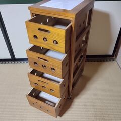ワゴン 木製の画像