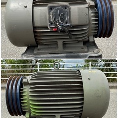 No1 東芝　TOSHIBA トウシバ　全閉モーター　モーター　FBK TIKK 三相200v 15kw 6p シャフト約48mm 重さ100kg超の画像