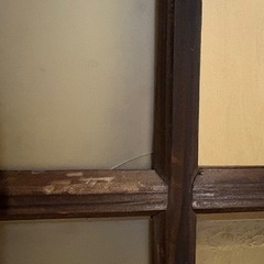 木製建具　レトロガラス　ガラス取りにの画像