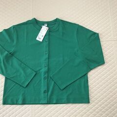 タグ付き　ユニクロ　UVカットジャージークルーネックカーディガンの画像