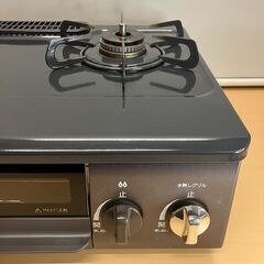 パロマ プロパンガス用 二口ガステーブル IC-S37BM-L（2018年製）コンパクト幅56cmの画像