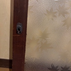 木製建具　レトロガラスの画像