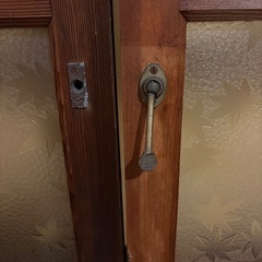 木製建具　レトロガラスの画像