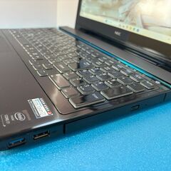 自宅使用に最適！Ａ品美品・高速i5第5世代・爆速新品SSD256GB・メモリ8GB・Win11・Webカメラ内蔵Office2021・💗大人気のお洒落クリスタルブラック/15.6ｲﾝﾁ/無線LAN/DVD・CD再生ソフト付　No.2507022-1の画像