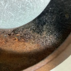 昭和レトロ　南部鉄器　吊り下げ花器　円形　三日月　猿　手長ざる　剣山　波模様の画像