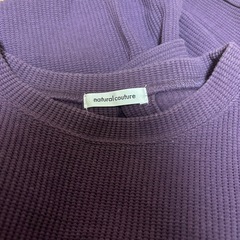 natural couture ワンピース パープル 夏服 ノースリーブ ベルトの画像