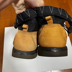 Timberland ワークブーツ ロールトップブーツ 9W ベージュ ブラウンの画像