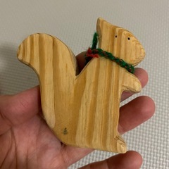 木の置物　マトリョーシカ　りすの画像