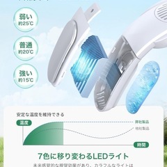 折りたたみ式ネッククーラー扇風機 最長22時間連続使用可能の画像