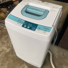  🌈福岡市内配送設置無料✨🌈日立 5.0kg 全自動洗濯機　ピュアホワイトHITACHI NW-5SR-Wの画像