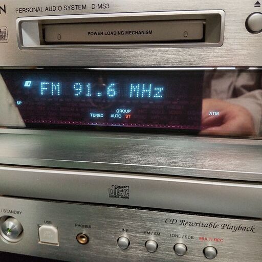 リペア済 USB/CD/MD/FM/AM/AUX/OPT光 節約 デノン DENON D-MS3 近隣