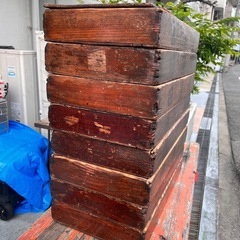 レトロ　木箱　8個まとめて　ばんじゅう　ディスプレイ　骨董　古道具　収納の画像