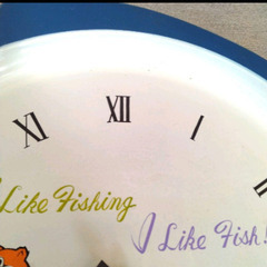 掛け時計　魚型　ローマ数字表記　 I Like Fishing I Like Fishの画像